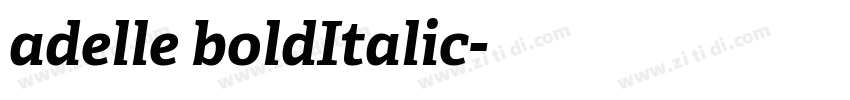 adelle boldItalic字体转换